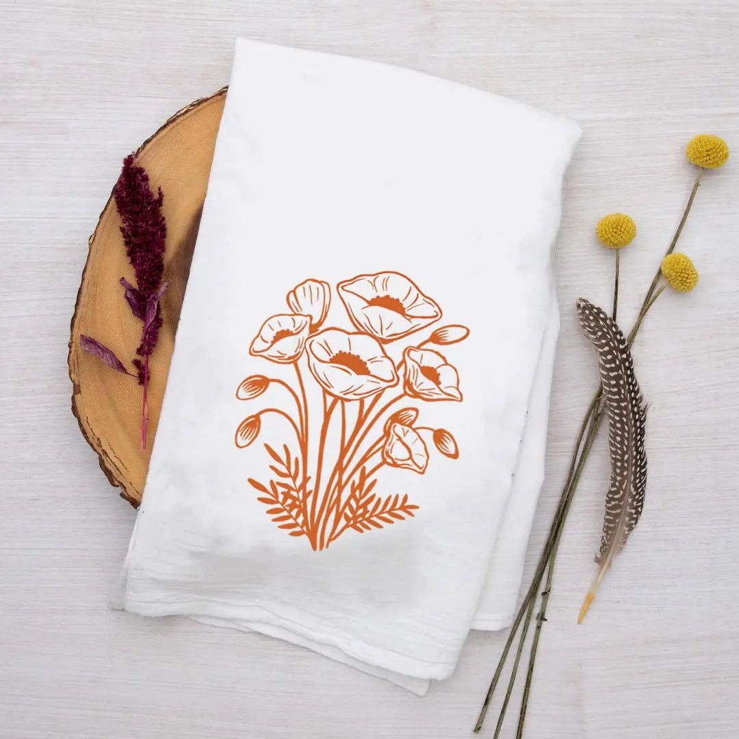 Tea Towel - California Poppy