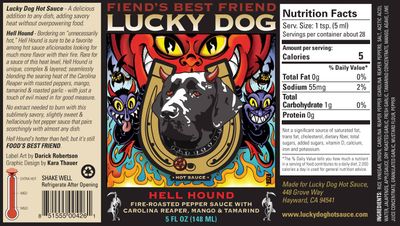 Lucky Dog Hot Pepper Sauce - Hell Hound