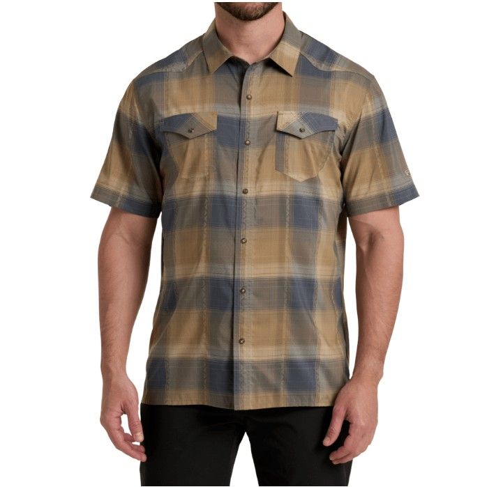 Kuhl Men's Konquer Short Sleeve Shirt, Color: Outrydr Blue, Size: Small