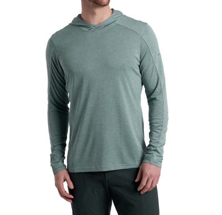 Kuhl Men's Engineered Long Sleeve Hoody, Color: Blue Agave, Size: Small