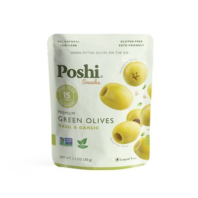 Green Olives with Basil &amp; Garlic, 1.1 oz