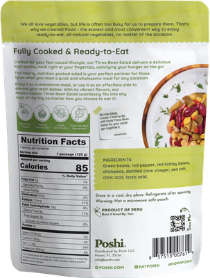 Mediterranean Three Bean Salad, 4.4 oz