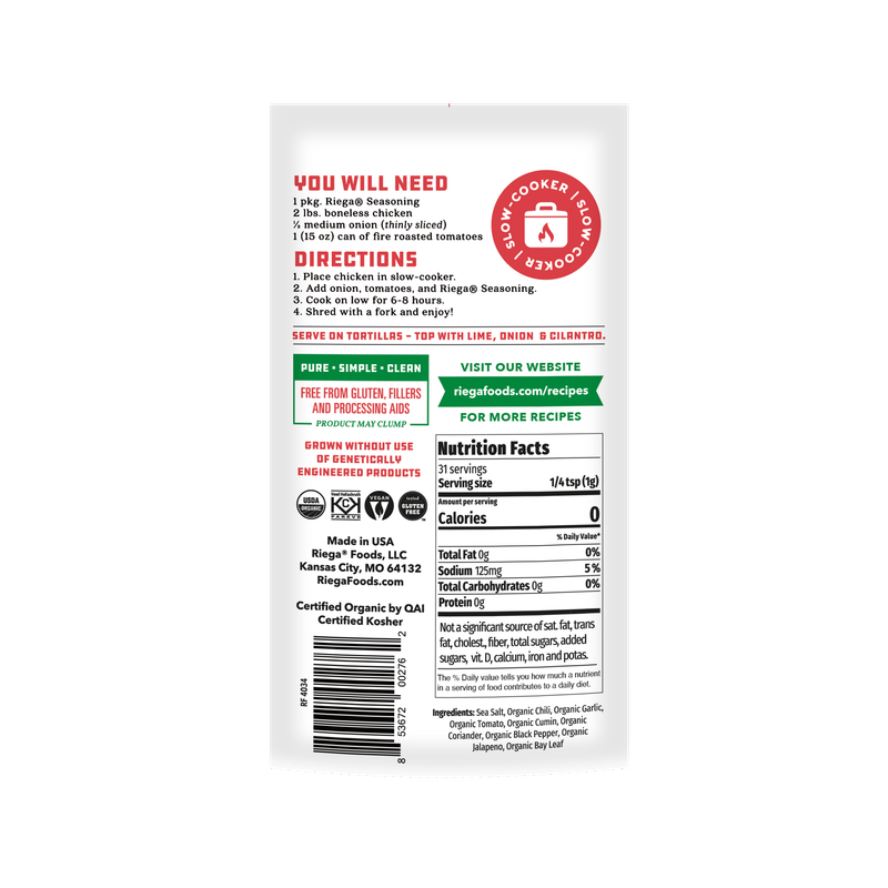 Organic Chicken Tinga Seasoning