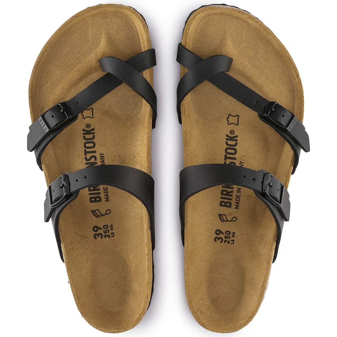 Birkenstock Women's Mayari Birki-Flor-Regular, Color: Black, Size: 37 (6-6.5)
