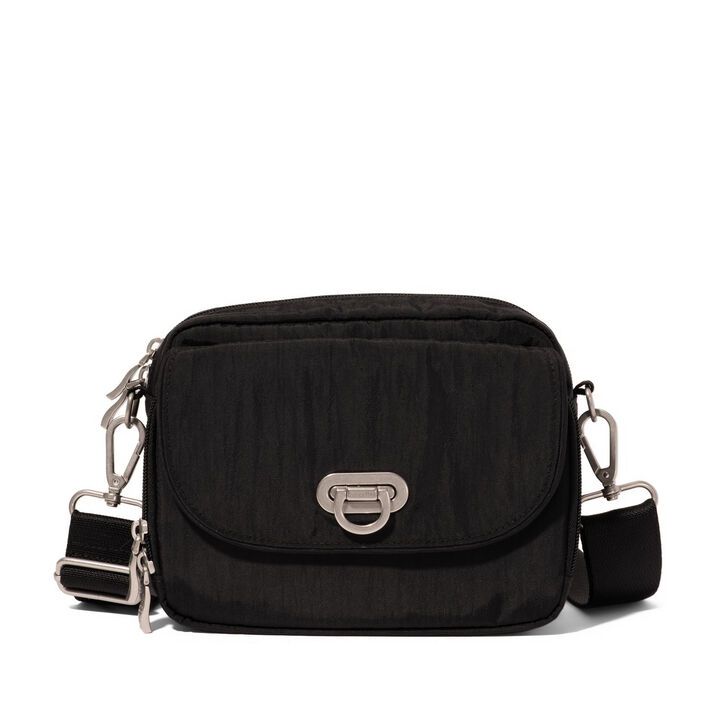 Baggallini Coastal Flip Lock Camera Bag, Color: Black