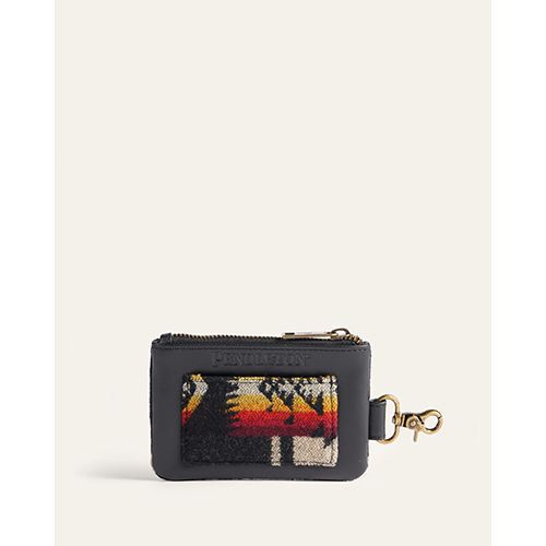 Pendleton Traditions Zip Card Case, Color: Chief Joseph Black, Size: 3.5"x5"