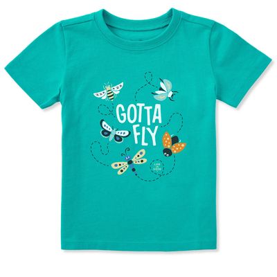 Life is Good Toddler Gotta Fly Bugs Short Sleeve Crusher Tee