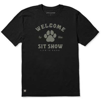 Life is Good Men's Sit Show Paw Short Sleeve Crusher-Lite Tee