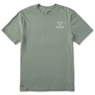Life is Good Men's Stacked Life Is Good Short Sleeve Crusher Tee