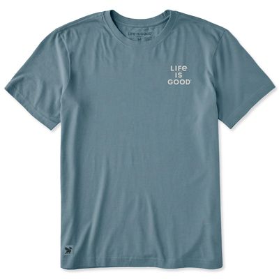 Life is Good Men's Stacked Life Is Good Short Sleeve Crusher Tee