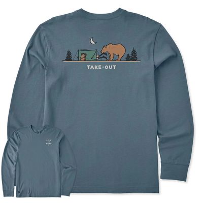 Life is Good Men's Take-Out Dinner Long Sleeve Crusher Tee