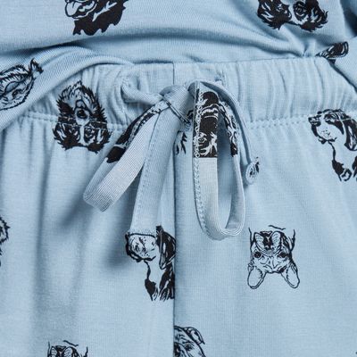 Life is Good Women's Dog Portrait Pattern Lightweight Sleep Short