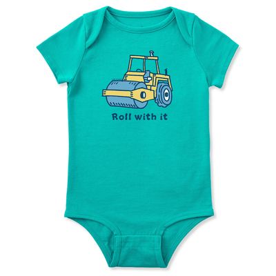 Life is Good Infant Roll With It Short Sleeve Crusher Baby Bodysuit
