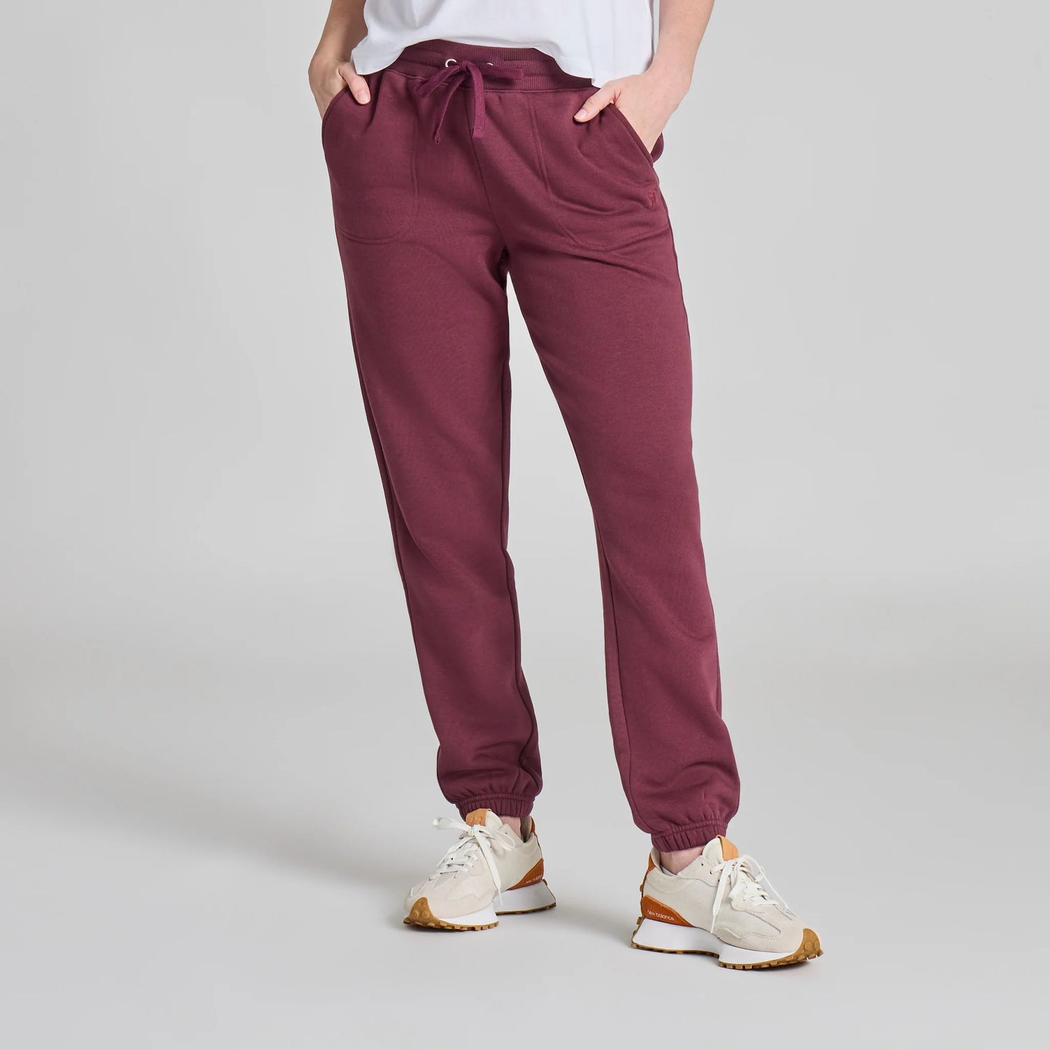 Life is Good Women's Solid Good Vibes Jogger, Color: Deep Burgundy, Size: XS
