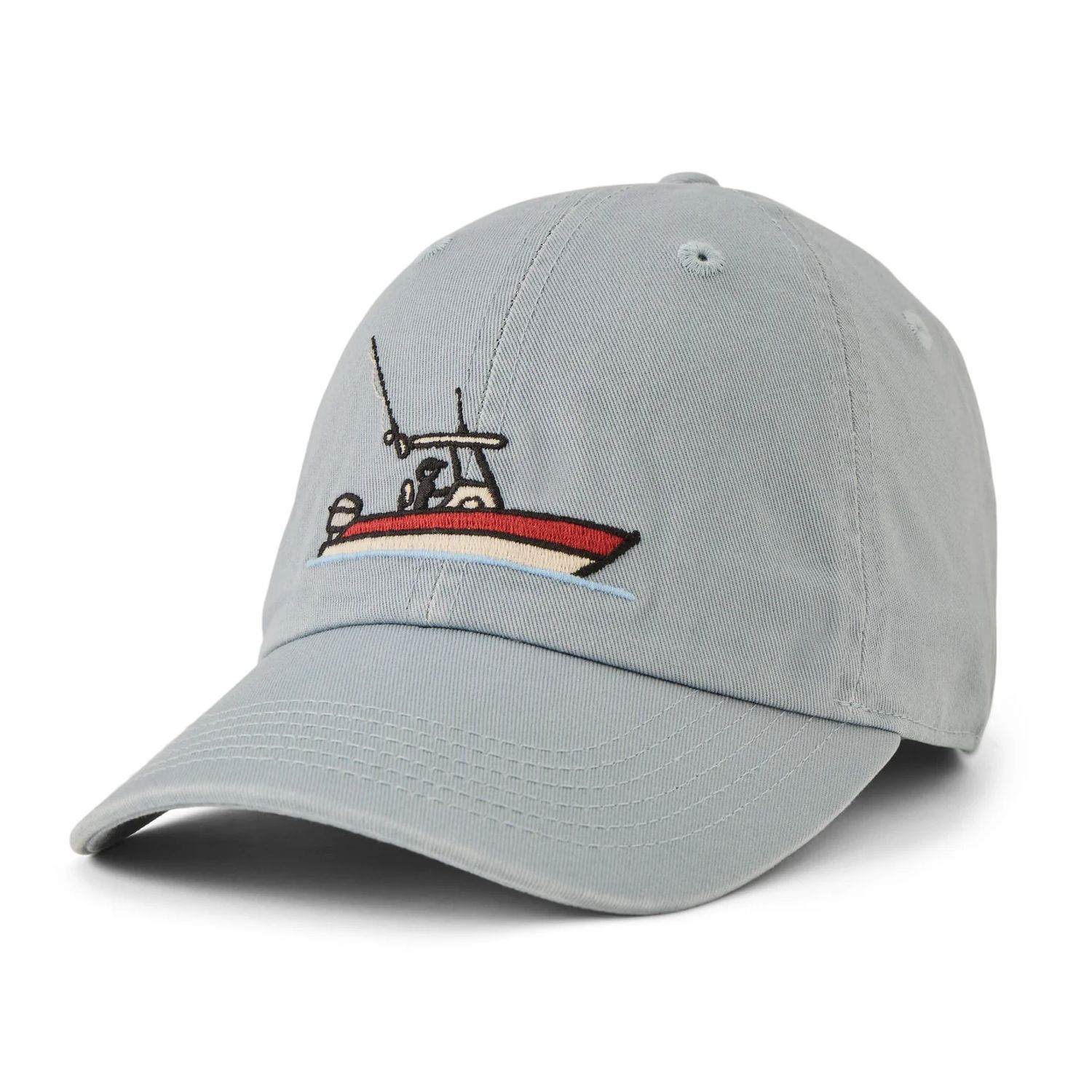 Life is Good Adult Unisex Vintage Fishing Boat Chill Cap, Color: Gray Blue, Size: OS