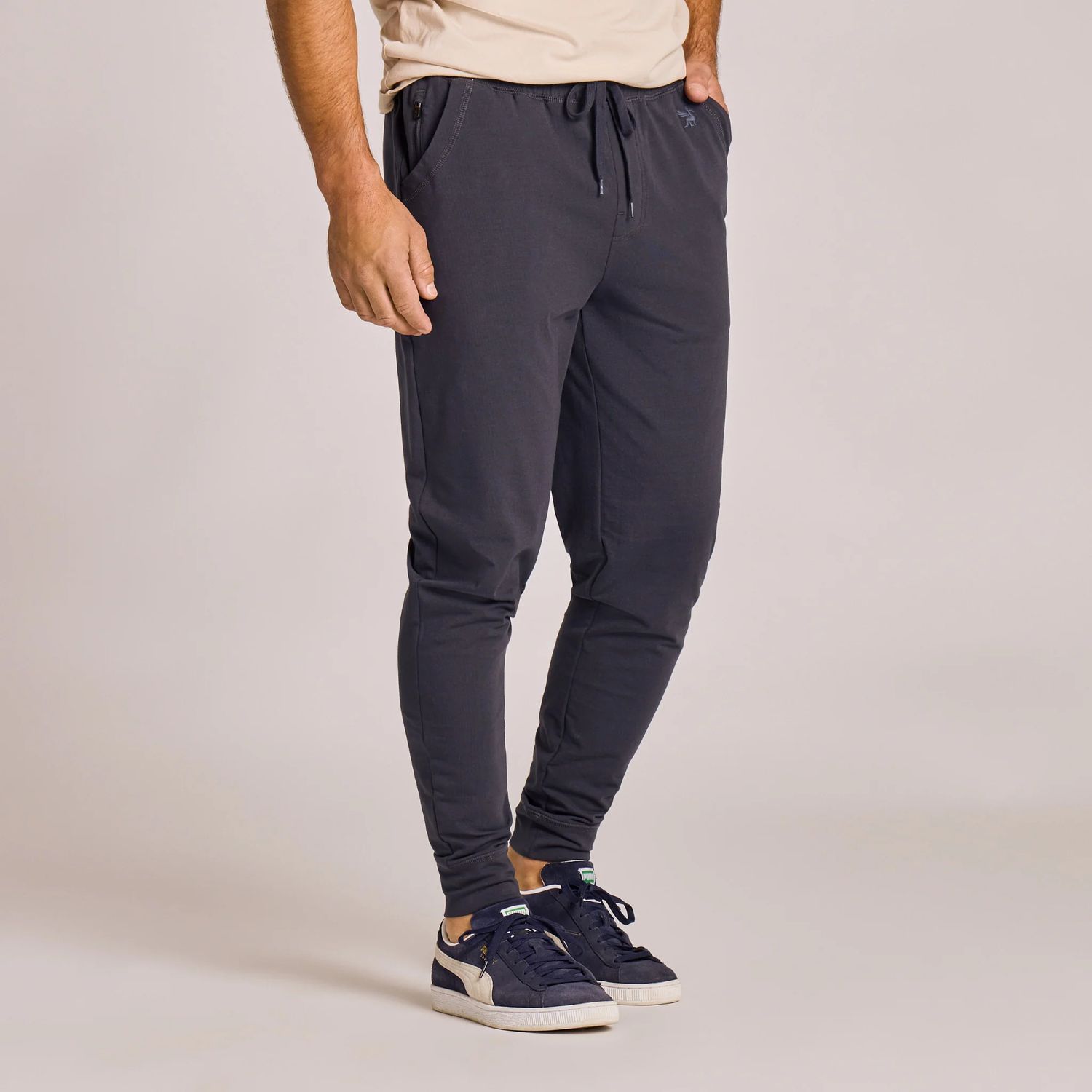 Life is Good Men's Solid Crusher-Flex Jogger, Color: Inkwell Blue, Size: Small