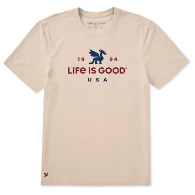 Life is Good Men's USA Dragon Short Sleeve Crusher Tee