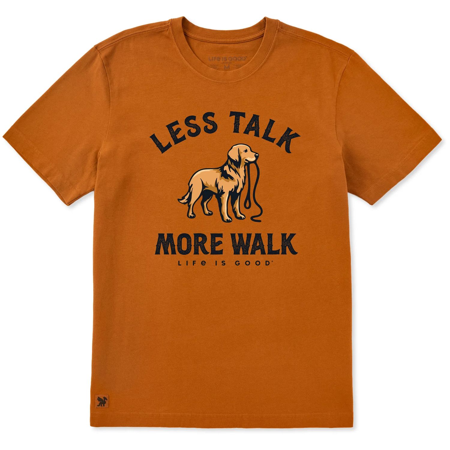 Life is Good Men's More Walk Short Sleeve Crusher Tee, Color: Copper Brown, Size: Large