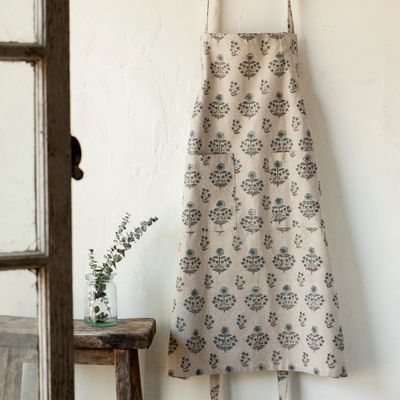 Apron Block Print - Salvia