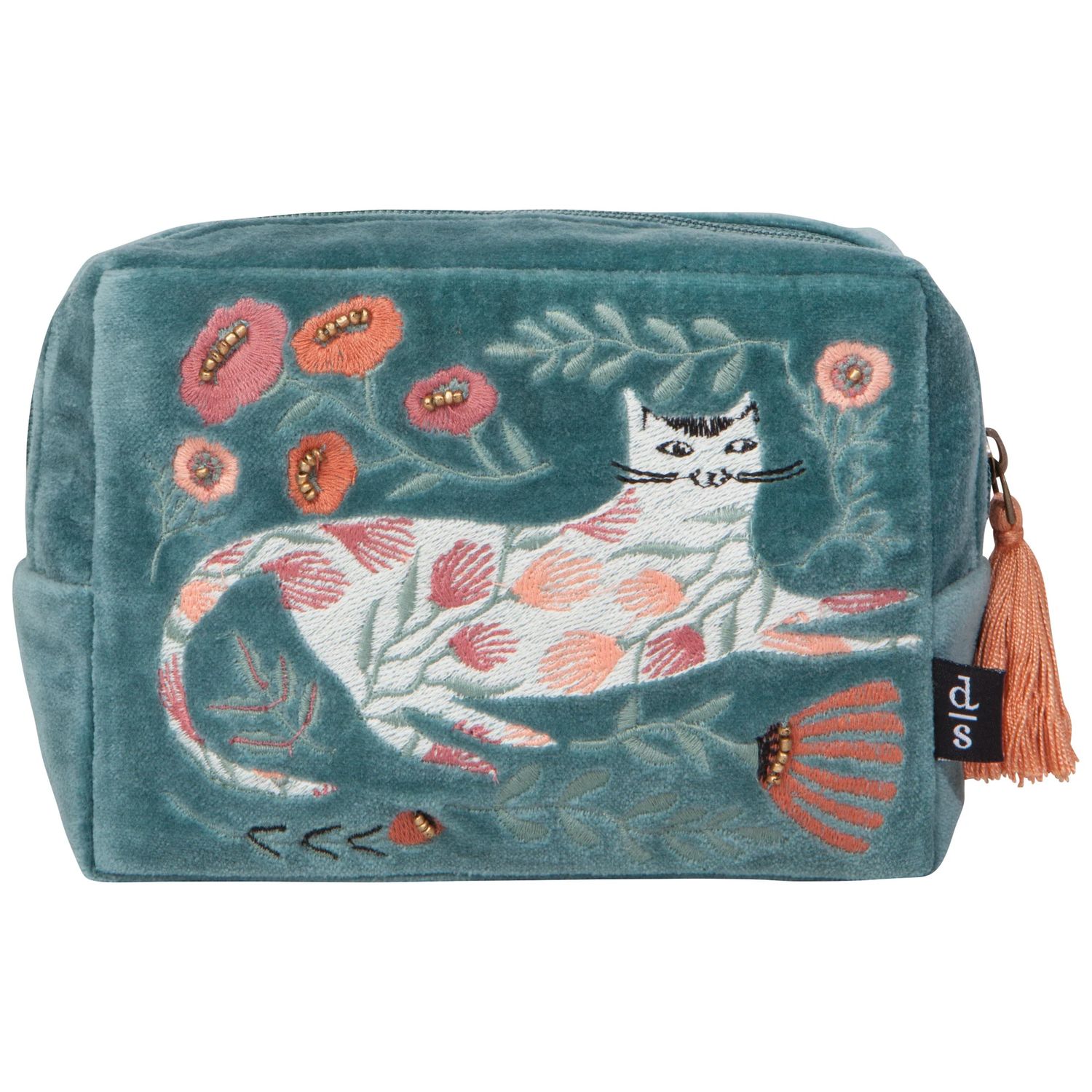 Embroidered Pouch - Catbloom