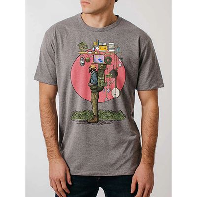 Curbside Clothing Men's Unisex Tee, Backpacking