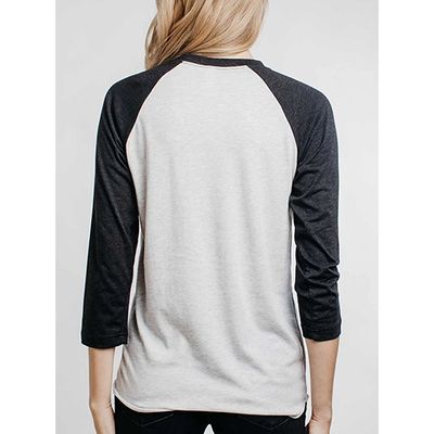 Curbside Clothing Women's Raglan 3/4 Sleeve Top, Coffee Squirrel