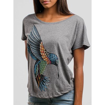 Curbside Clothing Women's Dolman Tee, Hummingbird