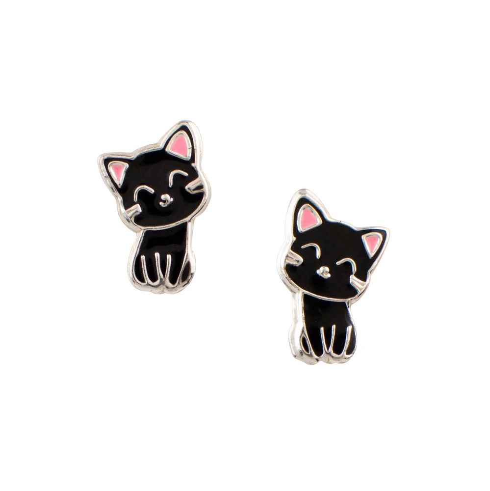 Tomas Jewelry Sitting Kitties Stud Earrings, Color: Silver