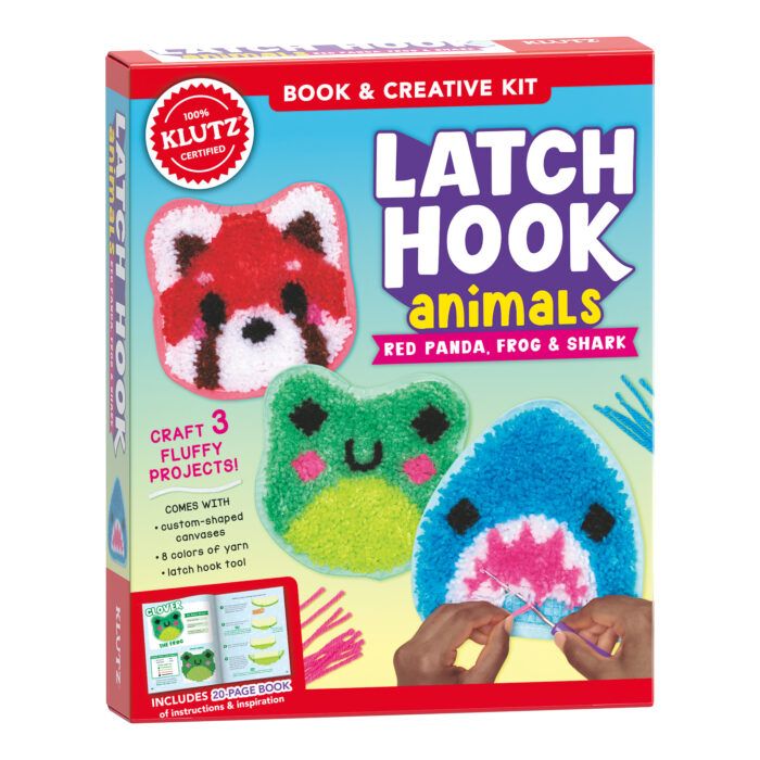 Klutz Latch Hook Animals: Red Panda, Frog &amp; Shark