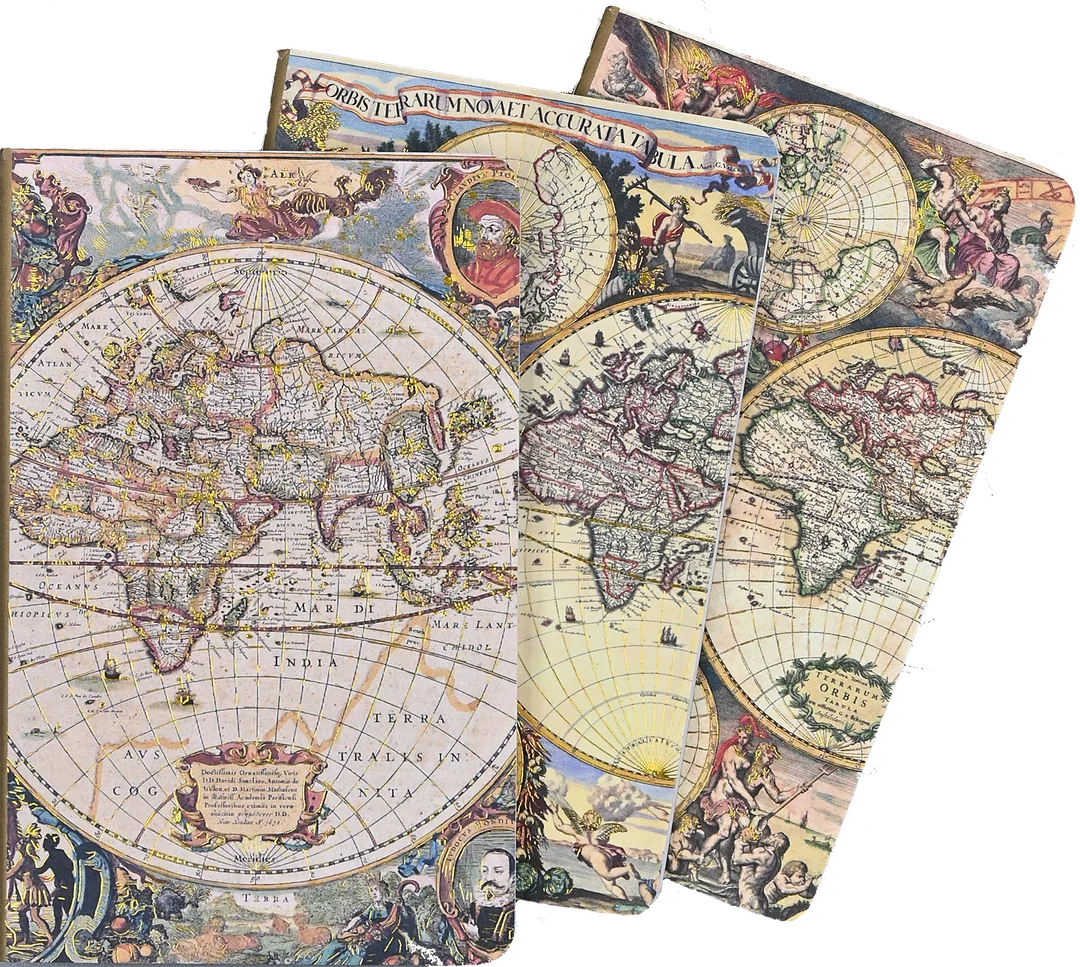 Peter Pauper Press Jotter Notebook Set/3-Old World