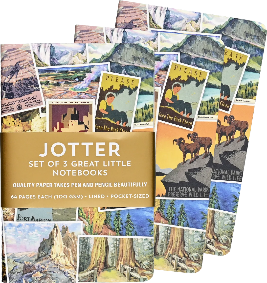 Peter Pauper Press Jotter Notebook Set/3-National Parks