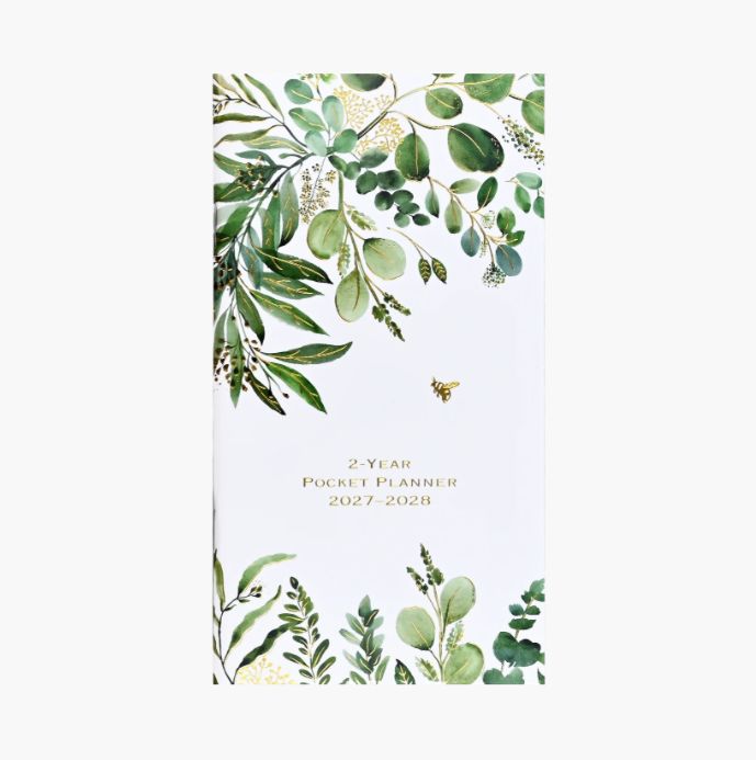 Peter Pauper Press 2027-2028 2-Year Pocket Planner, Design: Eucalyptus