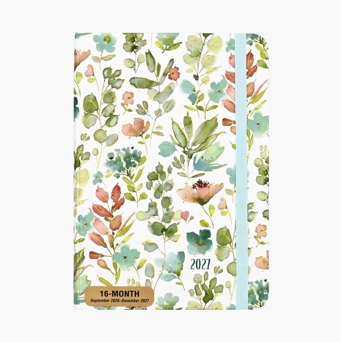Peter Pauper Press 2027 Compact Engagement Calendar, Design: Floral Watercolor