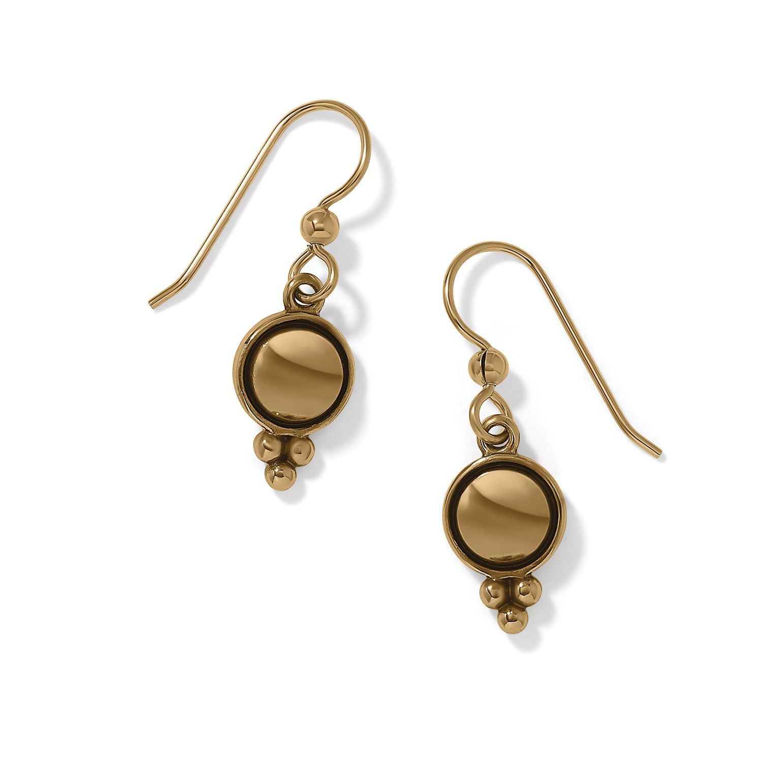 Brighton Pretty Tough Stud French Wire Earrings - Brass, Color: Brass