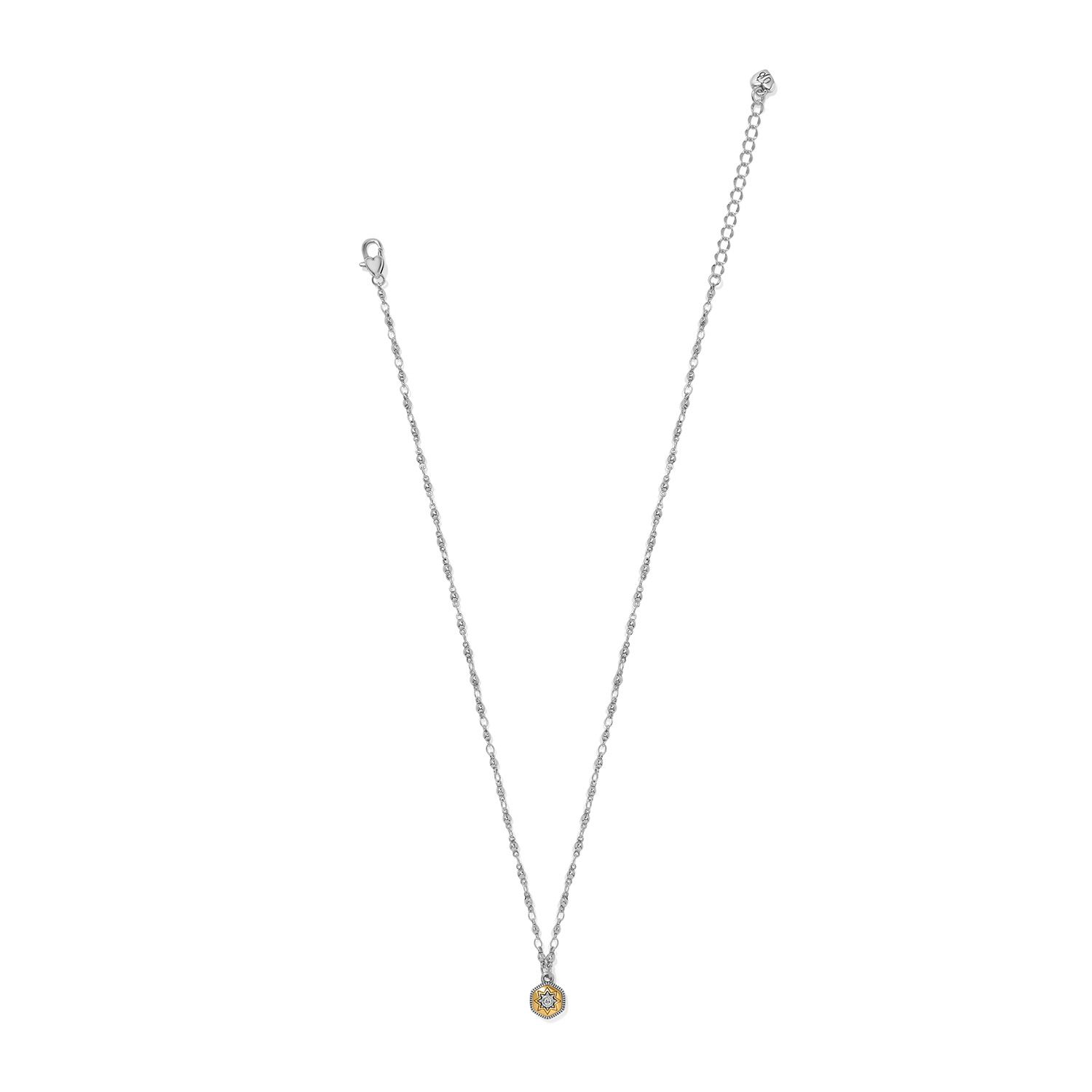 Brighton Mosaic Nova Mini Pendant Necklace, Color: Silver/Gold
