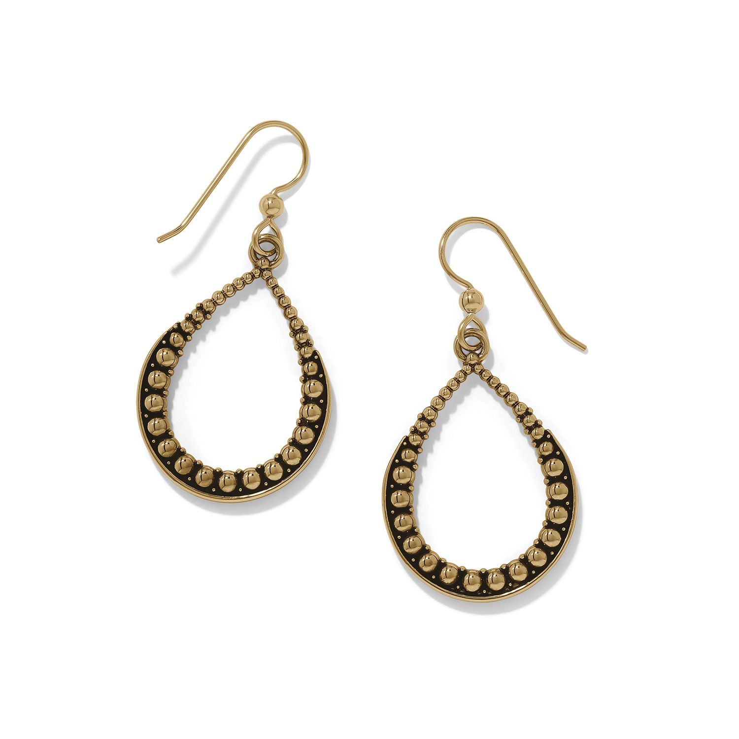 Brighton Pretty Tough Teardrop French Wire Earrings - Brass, Color: Brass