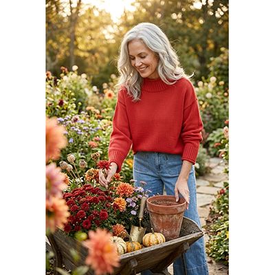 Habitat Fireside Cozy Cabin Pullover Sweater, Women's