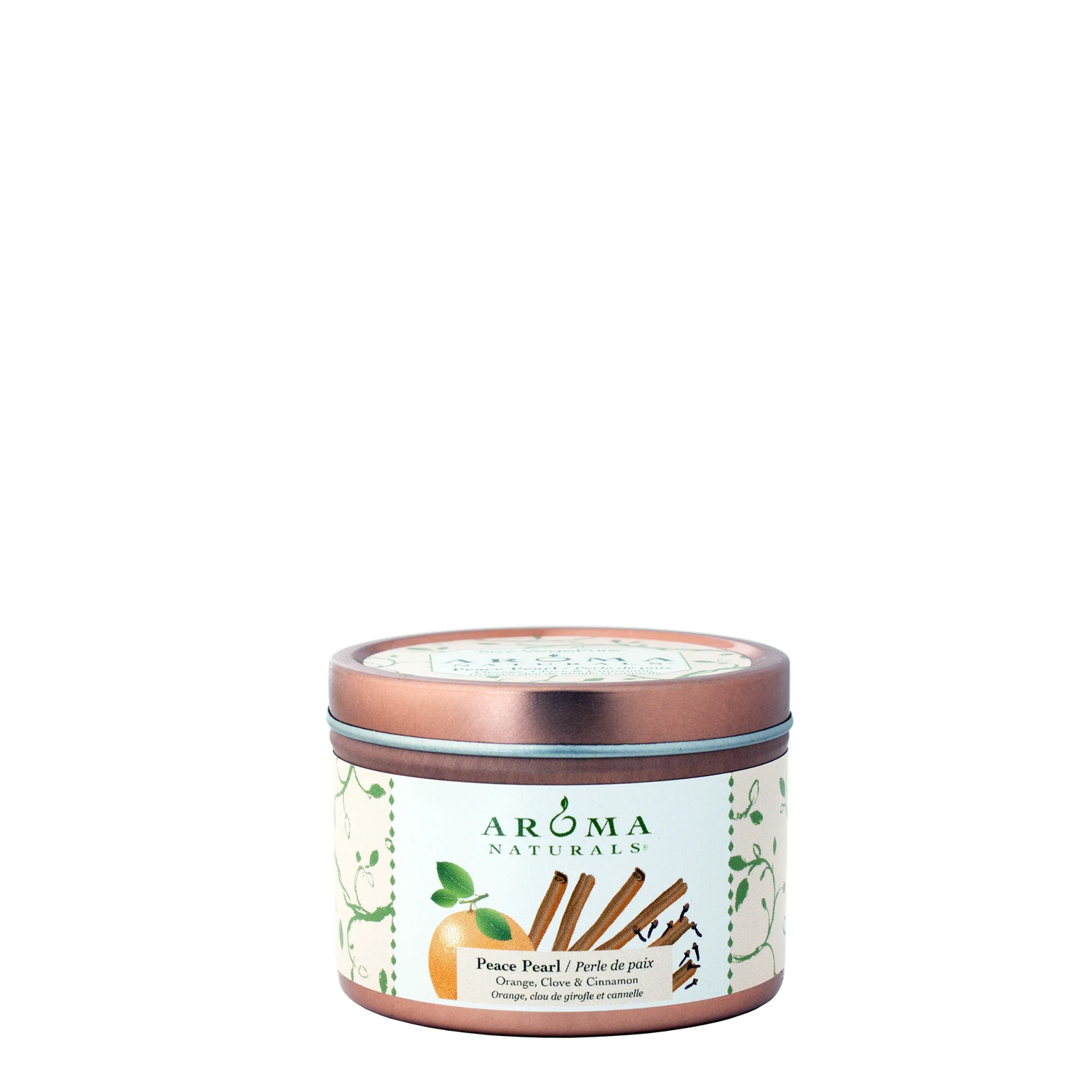 Aroma Naturals Peace Pearl Tin Candle-Small, Burn Time: 15 h, Size: 2.8 oz