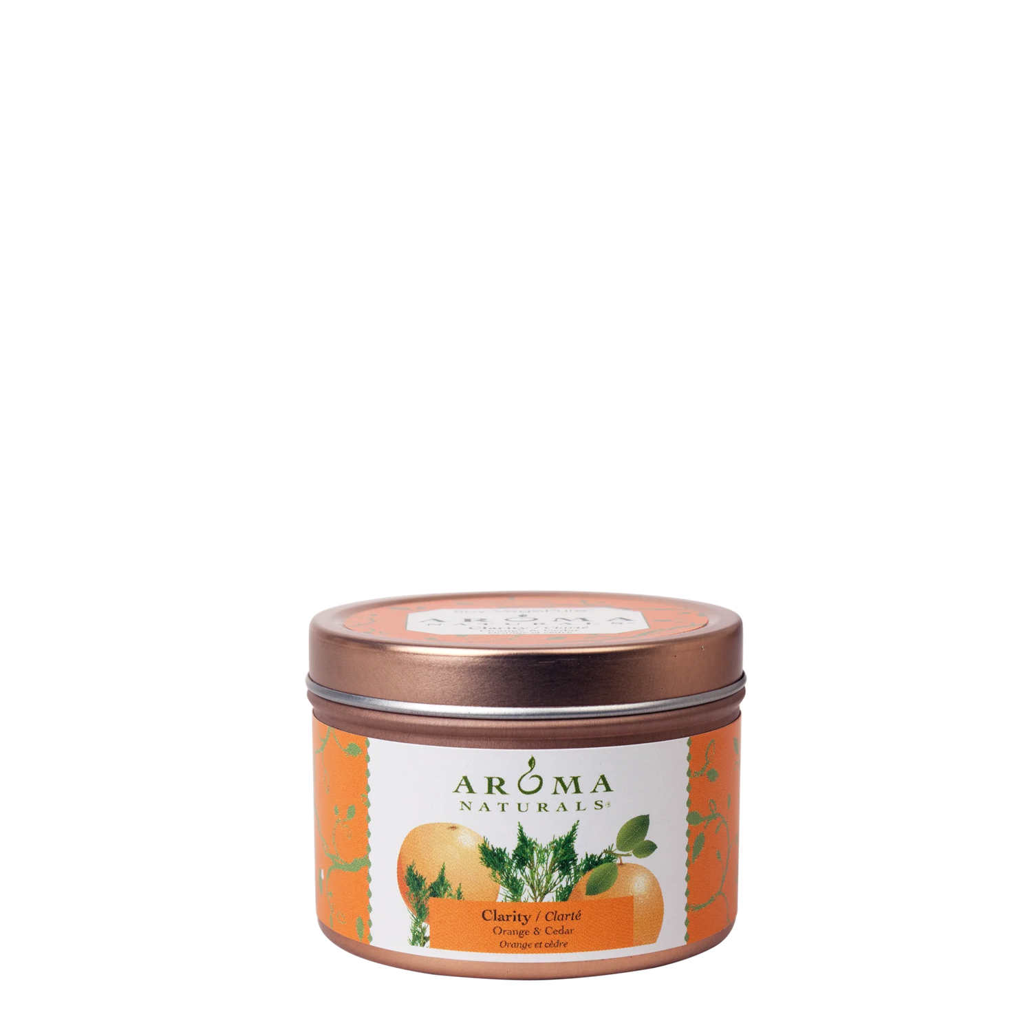 Aroma Naturals Clarity Tin Candle-Small, Burn Time: 15 h, Size: 2.8 oz