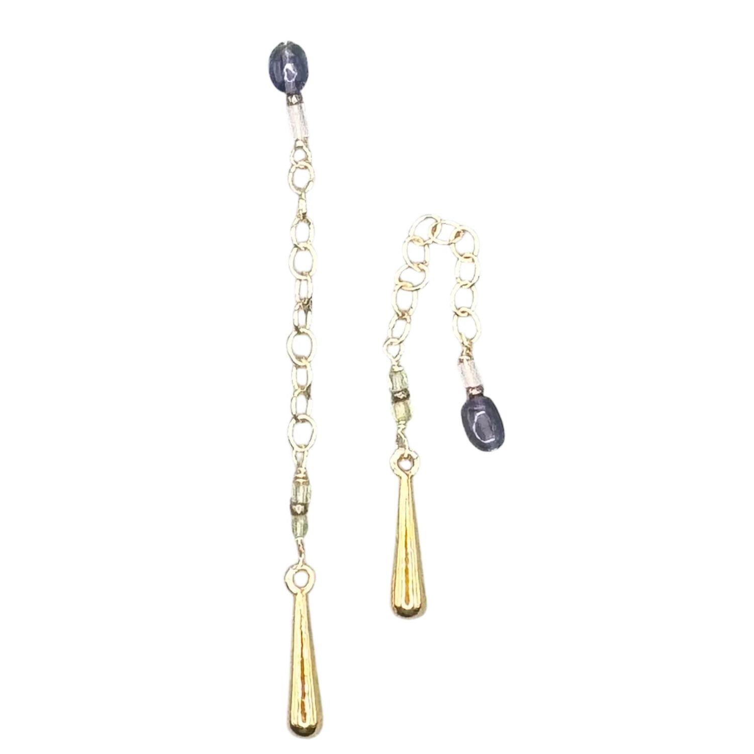 Silver Sparrow Charma Elongated Gold Drop &amp; Bauble, Earrings, Color: Gold