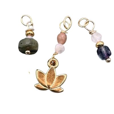 Silver Sparrow Charma Golden Lotus &amp; Stone Bauble Earrings