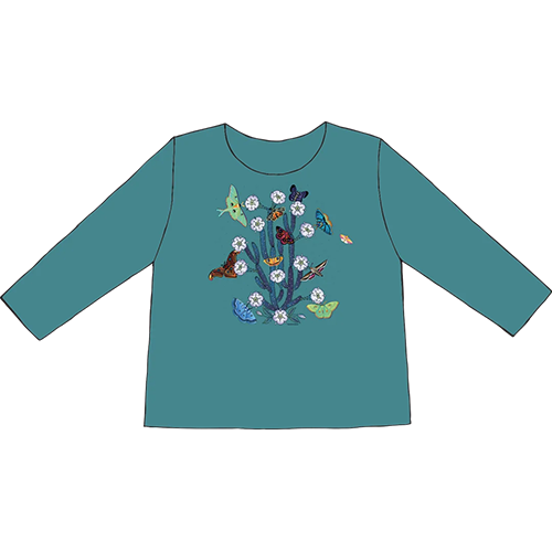 Sabaku Women's 3/4 Slv Best Tee, Transformations, Color: Heather Blue Agave, Size: XS