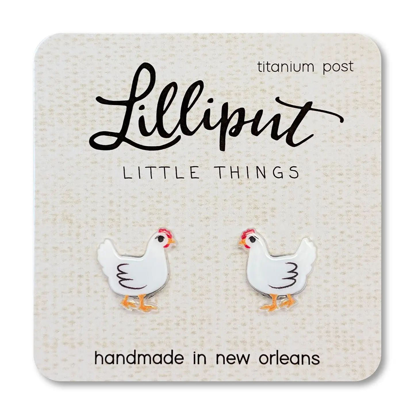 Lilliput Chicken Earrings