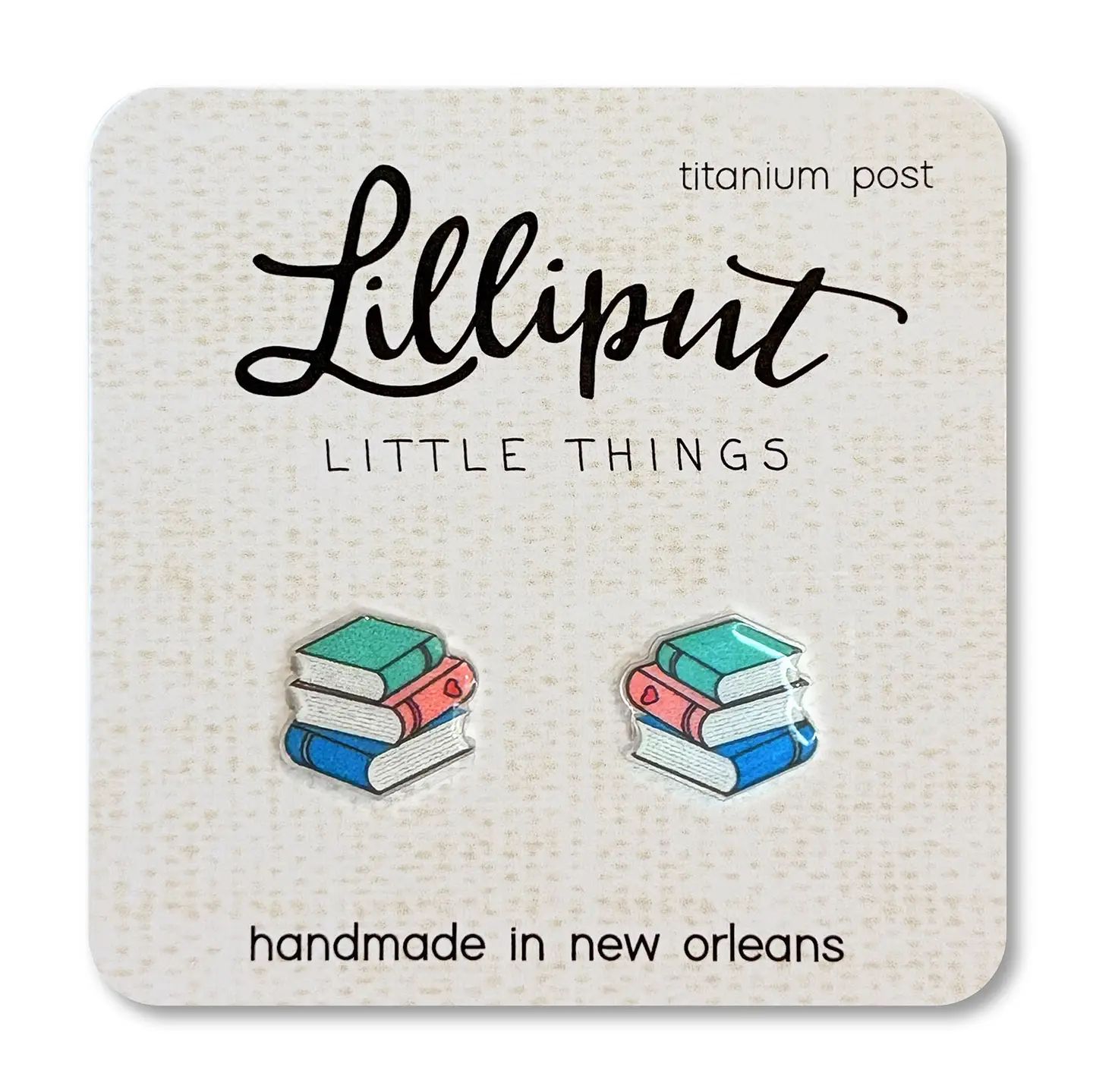 Lilliput Book Stack Earrings