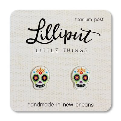 Lilliput Sugar Skull Los Muertos Earrings