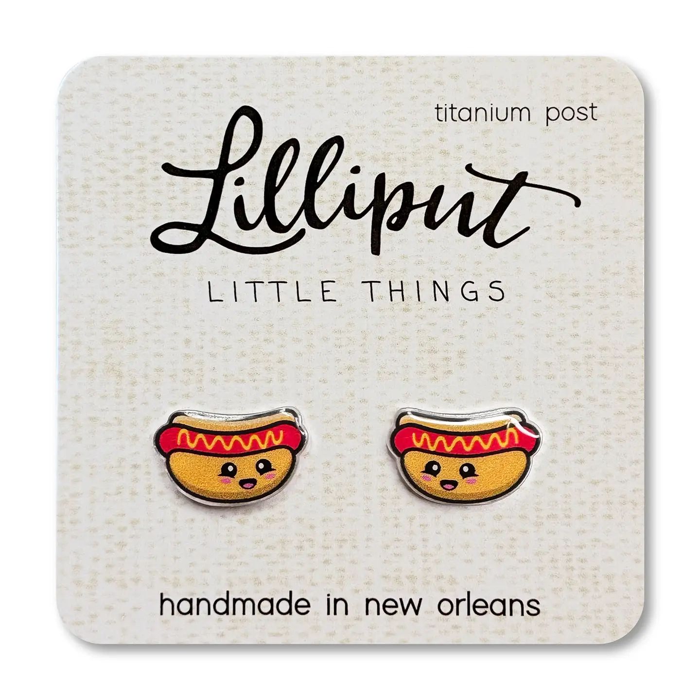 Lilliput Kawaii Hot Dog Earrings