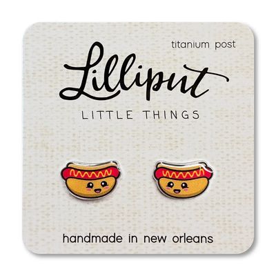 Lilliput Kawaii Hot Dog Earrings