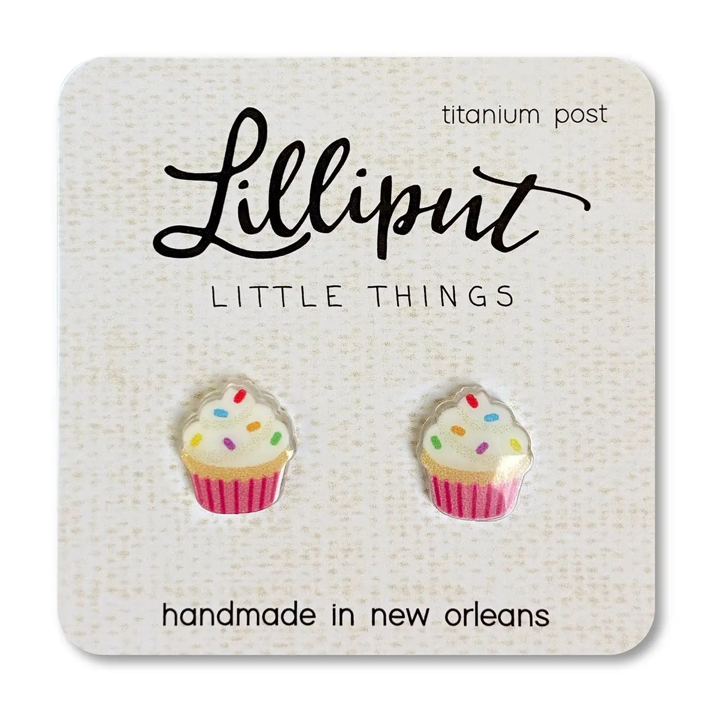 Lilliput Birthday Cupcake Earrings