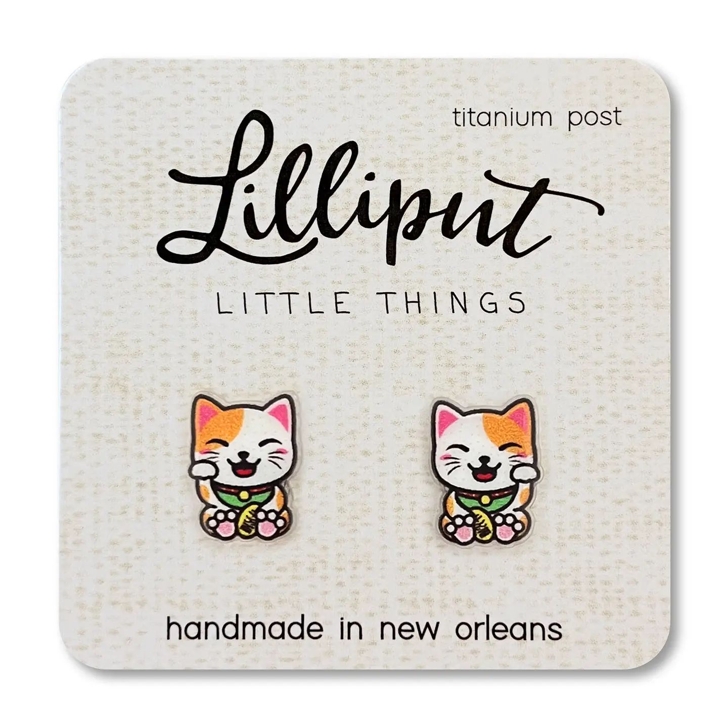 Lilliput Lucky Cat Earrings