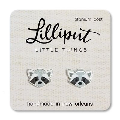 Lilliput Raccoon Earrings